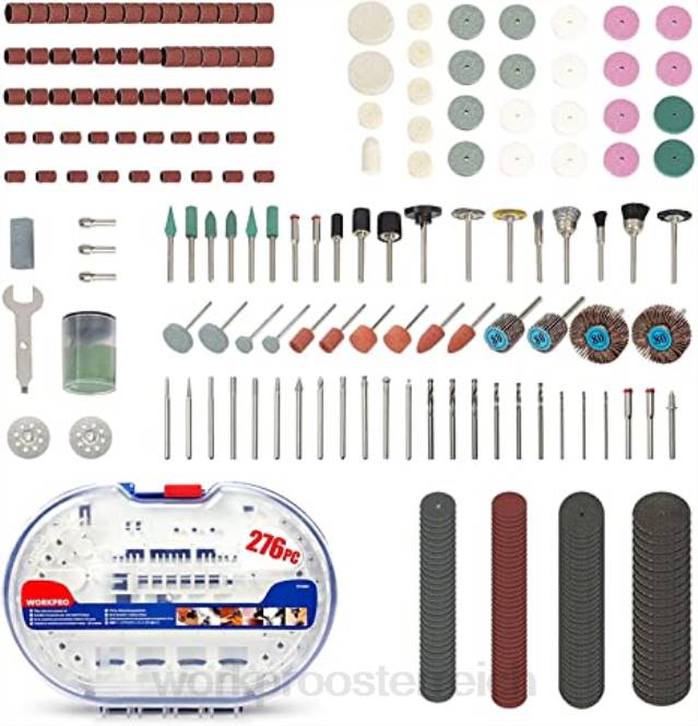 12-V-Akku-Rotationswerkzeugsatz und 276-teiliges Rotationswerkzeug-Zubehörsatz sowie 8-teiliger Klammersatz und 4-in-1-Tackersatz WORKPRO V02J317 morden Werkzeug