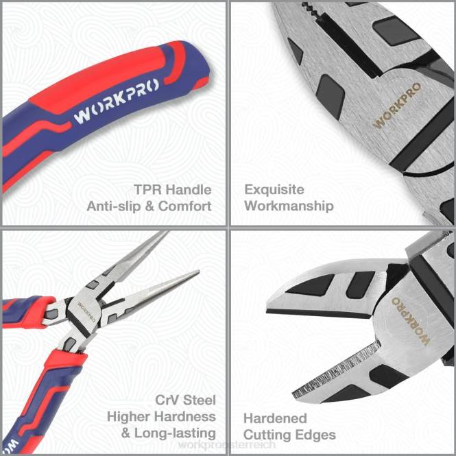 20-V-Akku-Schlagschrauber, 5-teiliges Zangenset, 16-teiliges Magnetschraubendreher-Set und 3-teiliges Rollgabelschlüssel-Set WORKPRO V02J319 hilfreich Werkzeug
