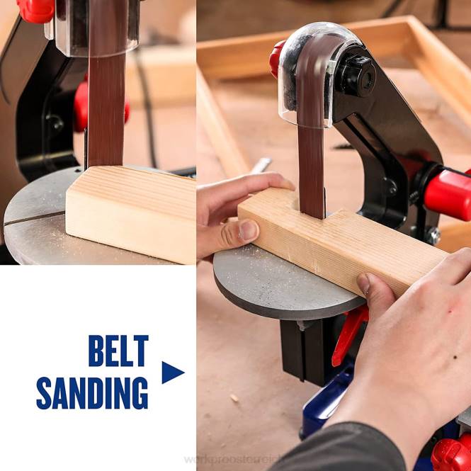 Scheibenbandschleifer, 1 Zoll x 30 Zoll Band und 5 Zoll Schleifscheibe, inklusive 6 Stück Schleifpapier WORKPRO V02J237 hilfreich Werkzeug