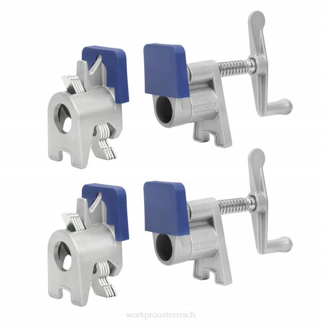 2 Stück Rohrschellen, leichte Rohrschellen aus Aluminiumdruckguss WORKPRO V02J124 Schwarz Werkzeug