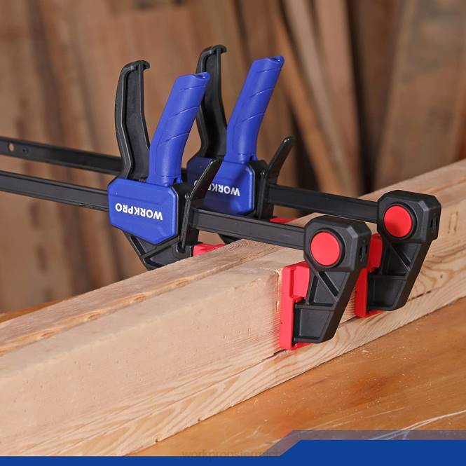2 Stück Stangenklemmen für die Holzbearbeitung, mittelschwere 300-lbs-Einhandklemme/Spreizer WORKPRO V02J118 morden Werkzeug