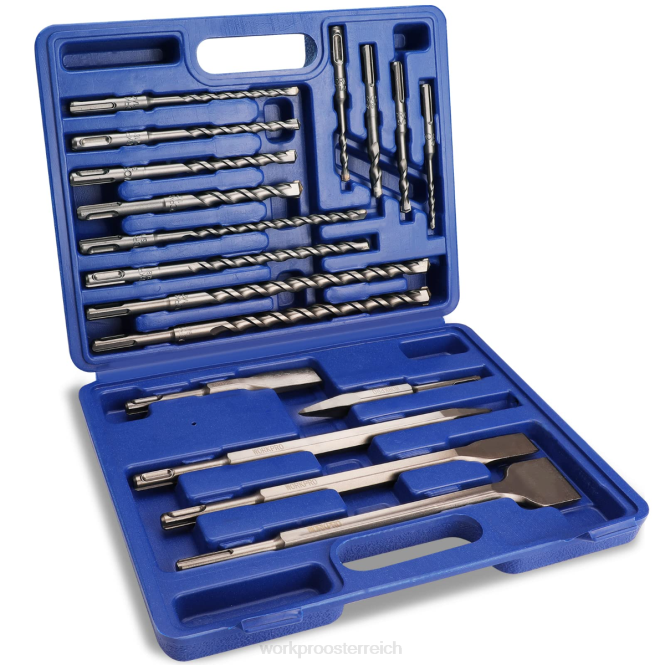 17-teiliges SDS-Plus-Bohrhammer- und Meißelset WORKPRO V02J199 hilfreich Werkzeug