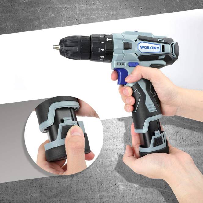12 V 2,0 Ah Lithium-Ionen-Akku WORKPRO V02J224 hilfreich Werkzeug