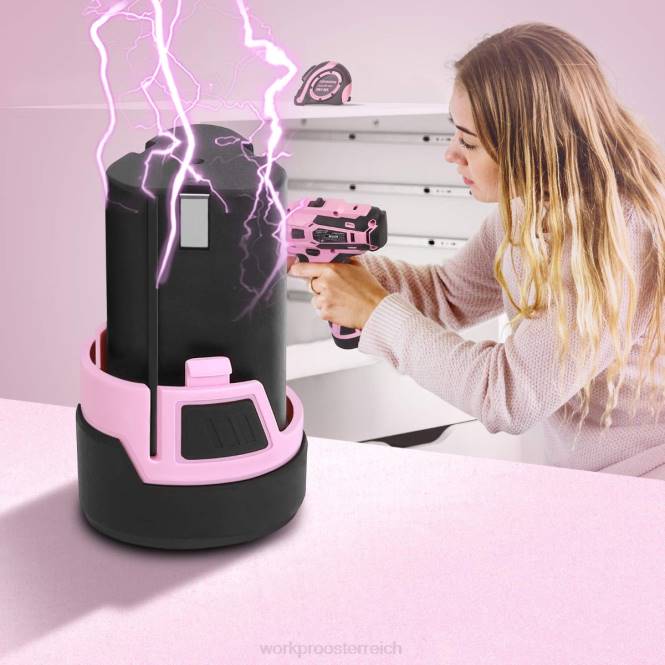 12-V-Lithium-Ionen-Ersatzakku für 12-V-Akku-Bohrschrauber WORKPRO V02J223 Rosa Werkzeug