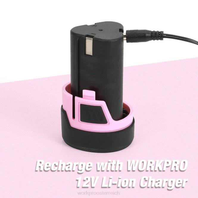 12-V-Lithium-Ionen-Ersatzakku für 12-V-Akku-Bohrschrauber WORKPRO V02J223 Rosa Werkzeug