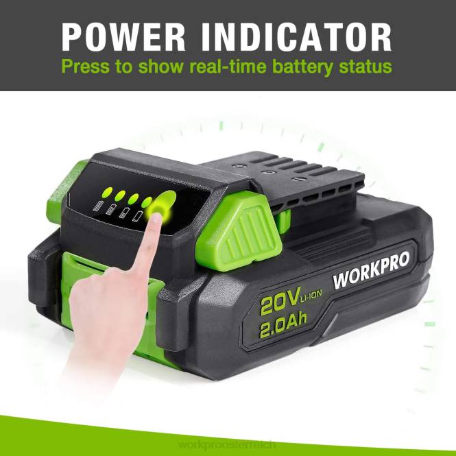 20 V 2,0 Ah Lithium-Ionen-Akku WORKPRO V02J218 morden Werkzeug