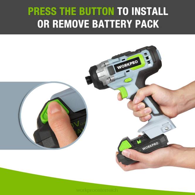 20 V 2,0 Ah Lithium-Ionen-Akku WORKPRO V02J218 morden Werkzeug