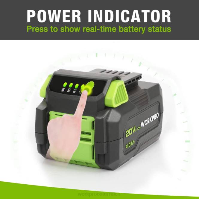 20 V 4,0 Ah Lithium-Ionen-Akku WORKPRO V02J217 morden Werkzeug