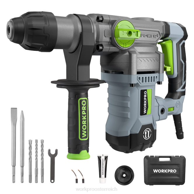 12,5 A 1-1/4 Zoll Premium SDS-Plus Bohrhammer, robuste kabelgebundene Version WORKPRO V02J179 hilfreich Werkzeug