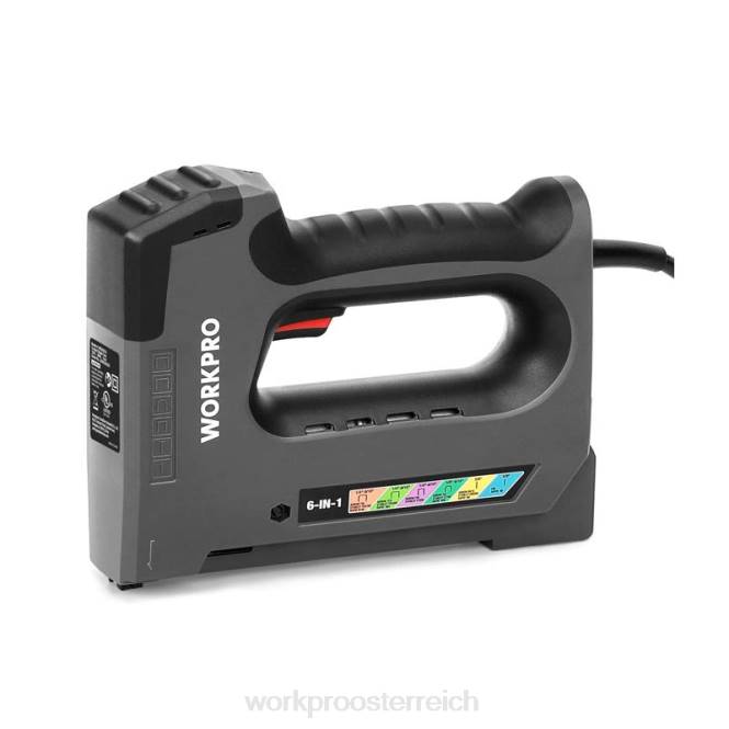 110 V 6-in-1-Elektrotacker für Heimwerkerprojekte in der Holzbearbeitung WORKPRO V02J167 nützlich Werkzeug