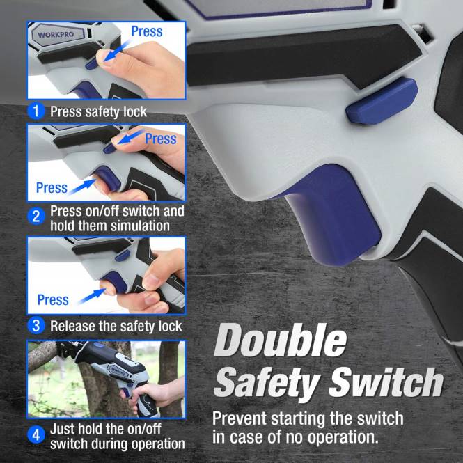 12V Akku-Säbelsäge mit Klemmbacke WORKPRO V02J185 nützlich Werkzeug