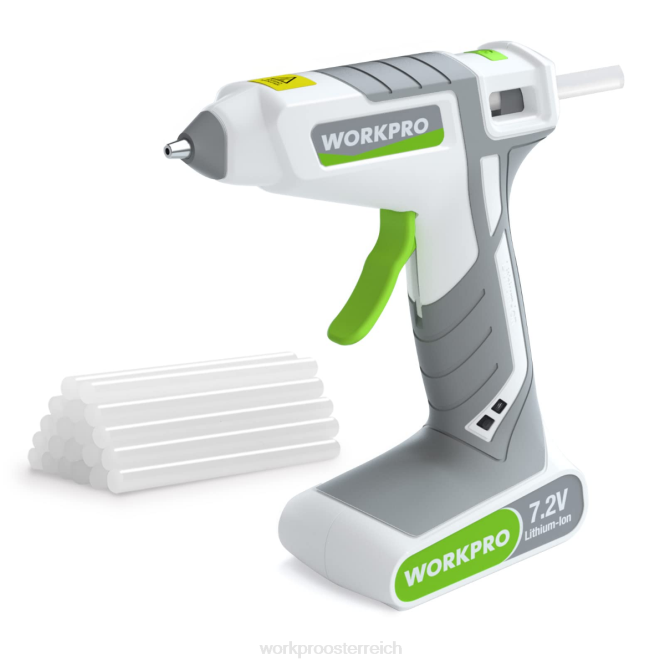 7,2-V-Akku-Heißklebepistolen-Set WORKPRO V02J164 rosa/weiß Werkzeug