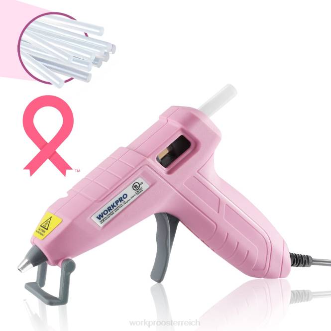 Mini-Heißklebepistolen-Set mit 20 Heißklebestiften WORKPRO V02J162 rosa/weiß Werkzeug