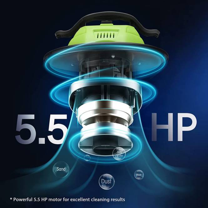 5,2 Gallonen Aschesauger, 5,5 PS Spitzenleistung Aschesauger mit Hepa-Filter WORKPRO V02J212 hilfreich Werkzeug