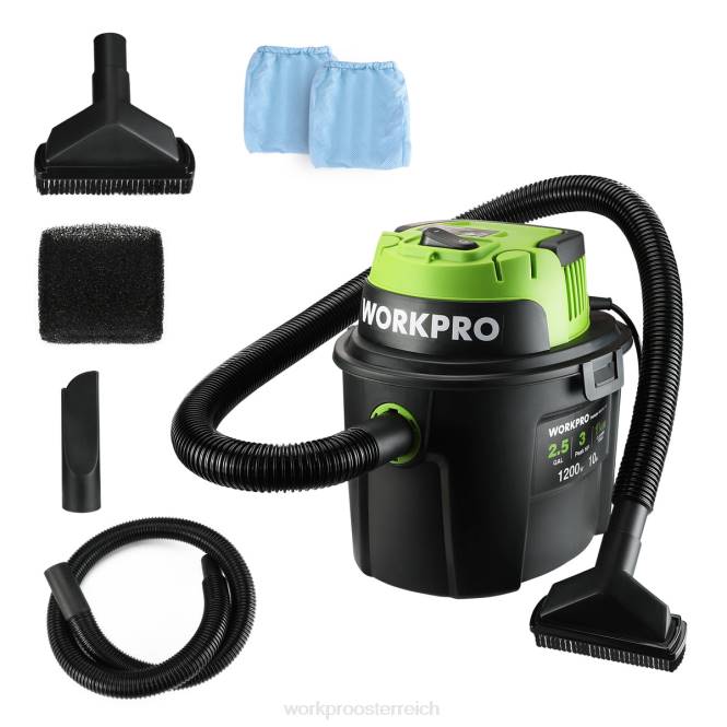 Nass-/Trockensauger, 2,5 Gallonen, 3 PS, tragbarer Ladenstaubsauger für zu Hause WORKPRO V02J216 nützlich Werkzeug