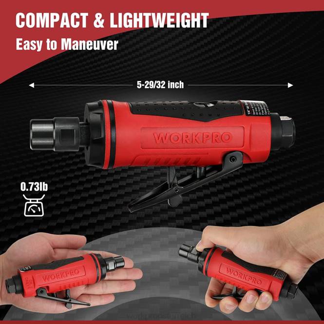 Luft-Stabschleifer, 1/4-Zoll pneumatischer Geradschleifer, 25000 U/min, luftbetriebener Stabschleifer WORKPRO V02J183 neu Werkzeug