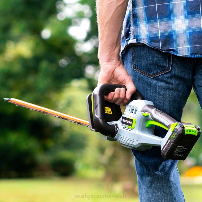 20-V-Akku-Heckenschere, elektrisches Gartengerät mit zwei Klingen, 2,0-Ah-Akku und 1-Stunden-Schnellladegerät im Lieferumfang enthalten WORKPRO V02J295 morden Werkzeug