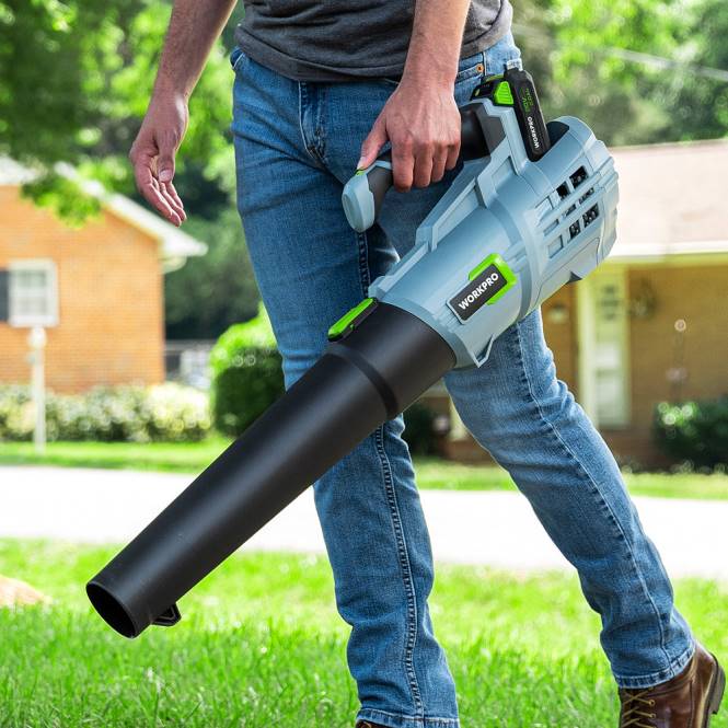 20-V-Akku-Laubbläser mit 5 einstellbaren Geschwindigkeiten, 4,0-Ah-Akku mit größerer Kapazität und Schnellladegerät im Lieferumfang enthalten WORKPRO V02J292 hilfreich Werkzeug