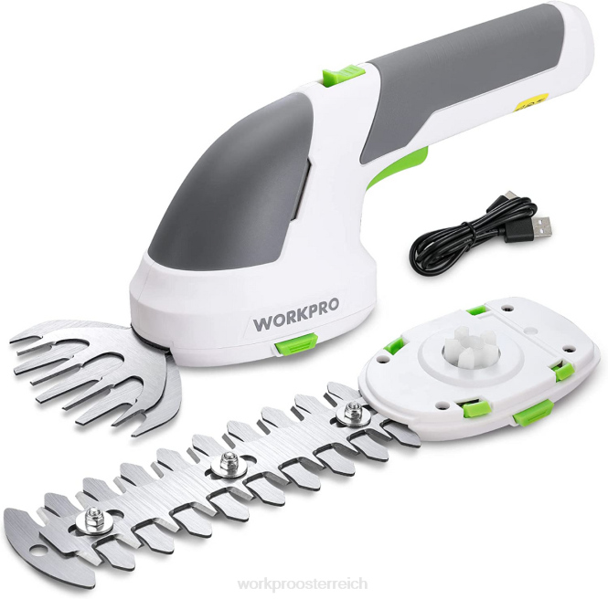 2-in-1-Hand-7,2-V-Elektro-Akku-Gebüschschneider, Heckenschere/Grasschneider WORKPRO V02J269 rosa/grün/weiß Werkzeug