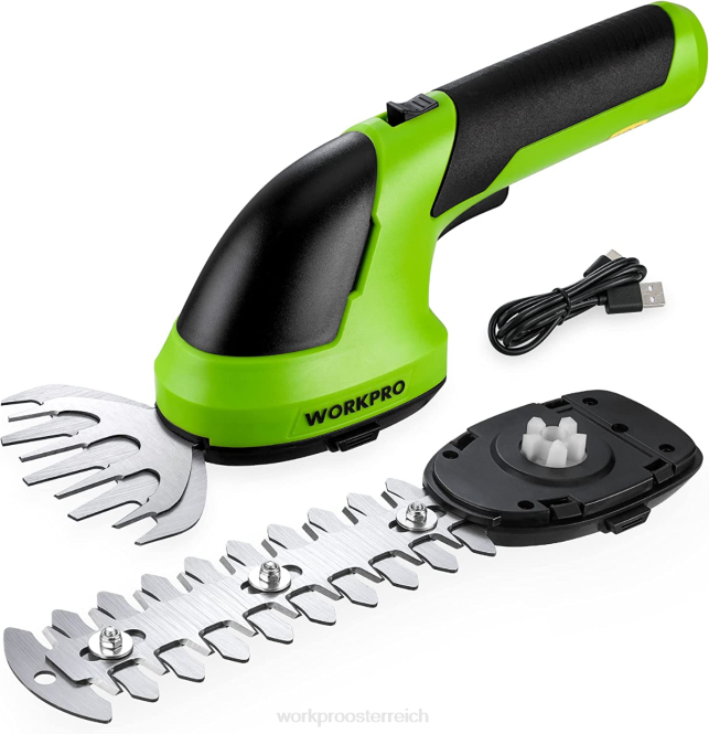 2-in-1-Hand-7,2-V-Elektro-Akku-Gebüschschneider, Heckenschere/Grasschneider WORKPRO V02J269 rosa/grün/weiß Werkzeug