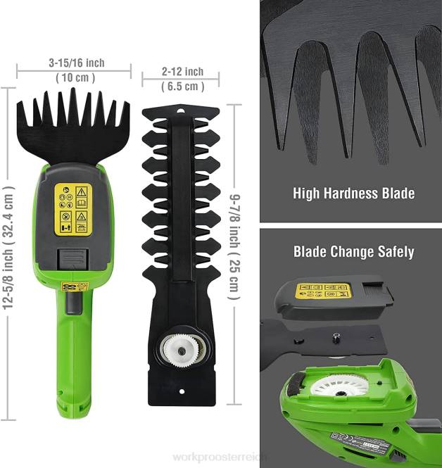 2-in-1-Handheckenschere, 7,2 V, elektrische Rasentrimmer, Heckenschere/Grasschneider WORKPRO V02J294 morden Werkzeug