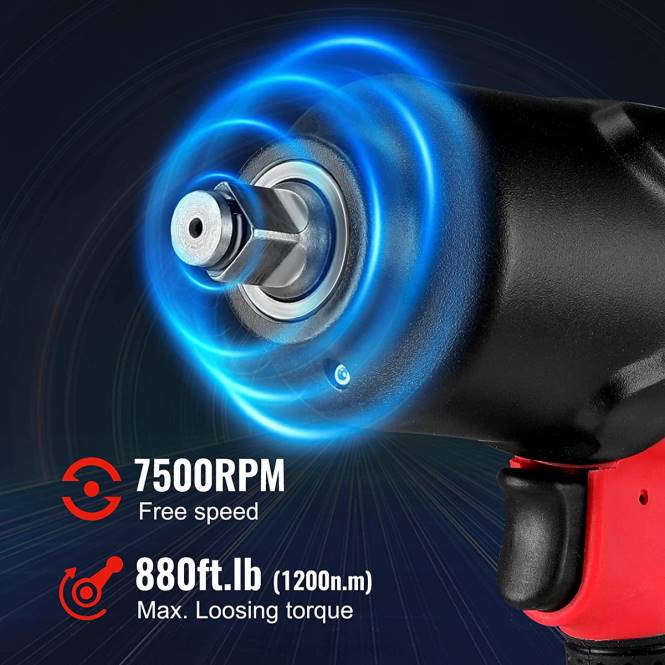 Antriebsluft-Schlagschrauber für den Reifenwechsel bei der Autoreparatur WORKPRO V02J189 hilfreich Werkzeug