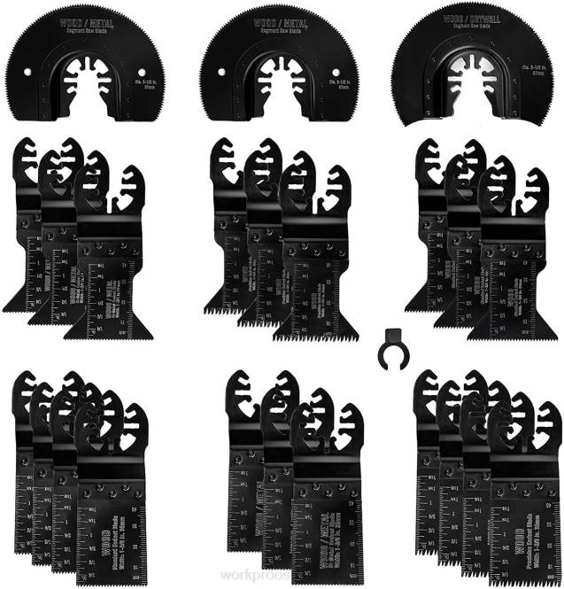 23-teiliges Metall-/Holz-Oszilliersägeblatt-Set WORKPRO V02J194 hilfreich Werkzeug