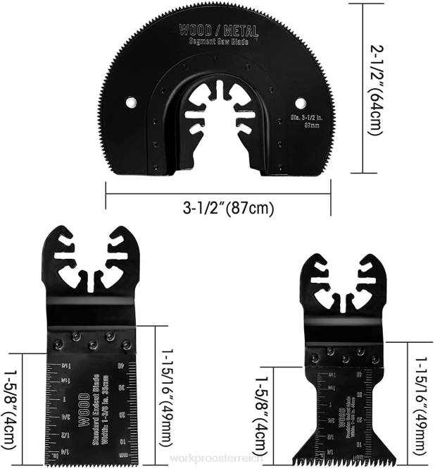 23-teiliges Metall-/Holz-Oszilliersägeblatt-Set WORKPRO V02J194 hilfreich Werkzeug