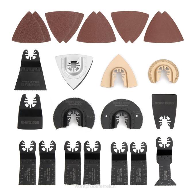 25 Stück oszillierende Sägeblätter, Schneidmesser, universelles Multitool-Zubehör zum Schleifen, Schleifen und Schneiden WORKPRO V02J200 morden Werkzeug