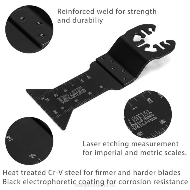 25 Stück oszillierende Sägeblätter, Schneidmesser, universelles Multitool-Zubehör zum Schleifen, Schleifen und Schneiden WORKPRO V02J200 morden Werkzeug