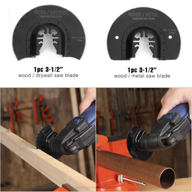 25 Stück oszillierende Sägeblätter, Schneidmesser, universelles Multitool-Zubehör zum Schleifen, Schleifen und Schneiden WORKPRO V02J200 morden Werkzeug