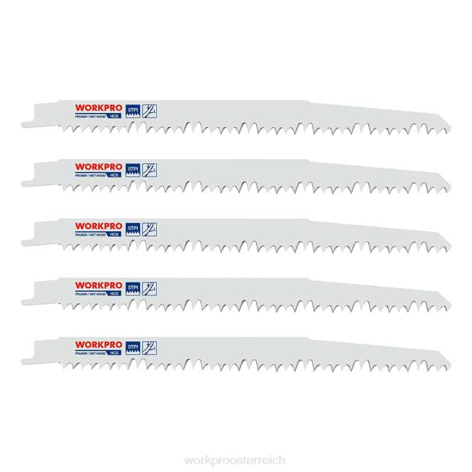 5-teiliges 9-Zoll-Säbelsägeblatt-Set für Holzschnitt WORKPRO V02J208 hilfreich Werkzeug