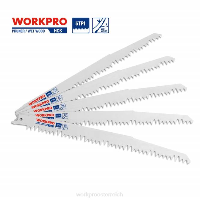 5-teiliges 9-Zoll-Säbelsägeblatt-Set für Holzschnitt WORKPRO V02J208 hilfreich Werkzeug