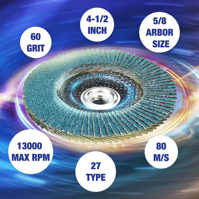 5er-Pack Fächerschleifscheibe aus Zirkonoxid, Winkelschleifer-Schleifscheibe, 4-1/2-Zoll-Schleifscheiben WORKPRO V02J206 nützlich Werkzeug