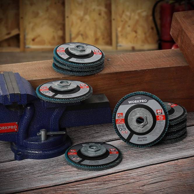 5er-Pack Fächerschleifscheibe aus Zirkonoxid, Winkelschleifer-Schleifscheibe, 4-1/2-Zoll-Schleifscheiben WORKPRO V02J206 nützlich Werkzeug