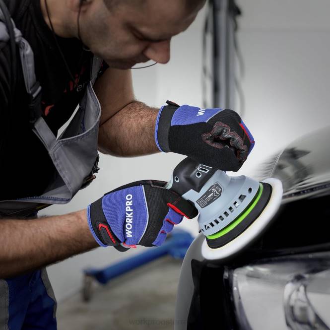 6-Zoll-Dual-Action-Akku-Polierer für Autos mit 2 wiederaufladbaren 12-V-Akkus WORKPRO V02J238 morden Werkzeug
