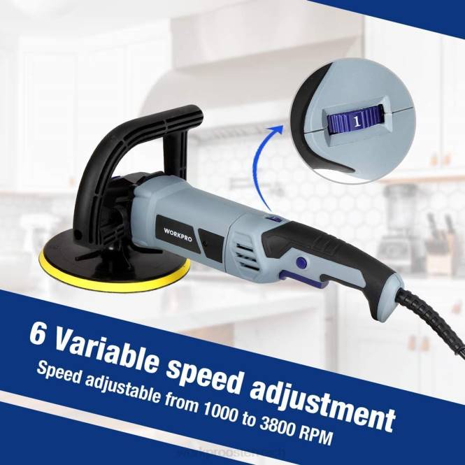 Abnehmbarer Griff-Pufferpolierer mit Zubehör WORKPRO V02J231 hilfreich Werkzeug