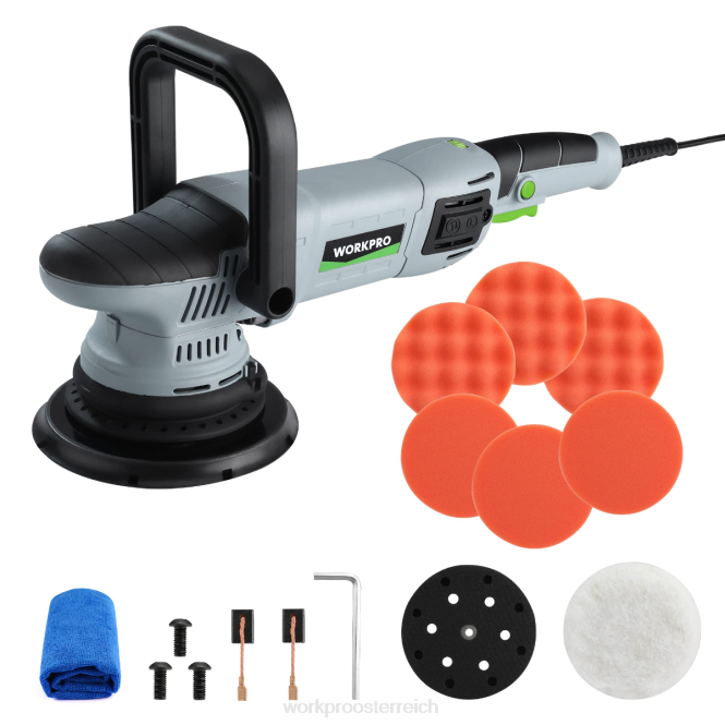 Pufferpolierer, 6-Zoll-1080-W-Dual-Action-Exzenterpolierset WORKPRO V02J240 morden Werkzeug