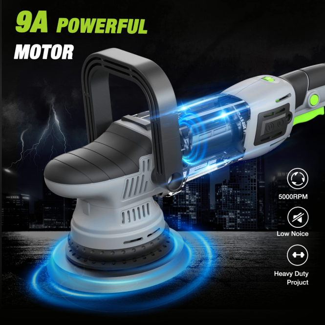 Pufferpolierer, 6-Zoll-1080-W-Dual-Action-Exzenterpolierset WORKPRO V02J240 morden Werkzeug