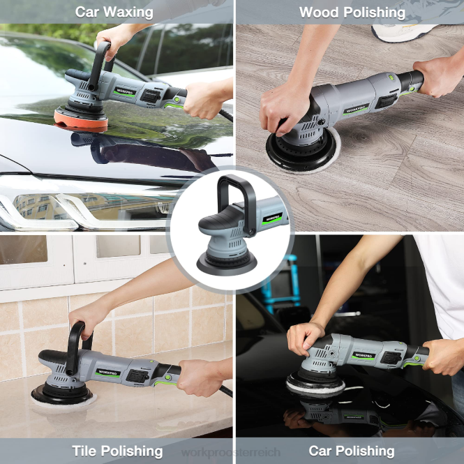 Pufferpolierer, 6-Zoll-1080-W-Dual-Action-Exzenterpolierset WORKPRO V02J240 morden Werkzeug