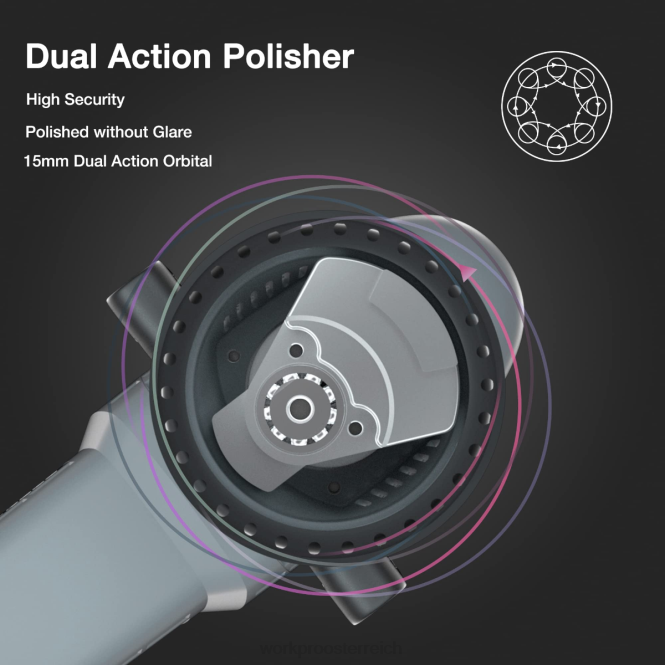 Pufferpolierer, 6-Zoll-1080-W-Dual-Action-Exzenterpolierset WORKPRO V02J240 morden Werkzeug