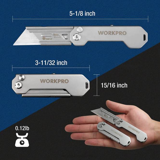 3-teiliges Klappmesser-Set mit Schnellwechselklingen für Teppichmesser WORKPRO V02J43 hilfreich Werkzeug