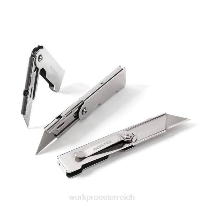 3-teiliges Schnellwechsel-Taschenmesser-Set mit Gürtelclip WORKPRO V02J45 morden Werkzeug