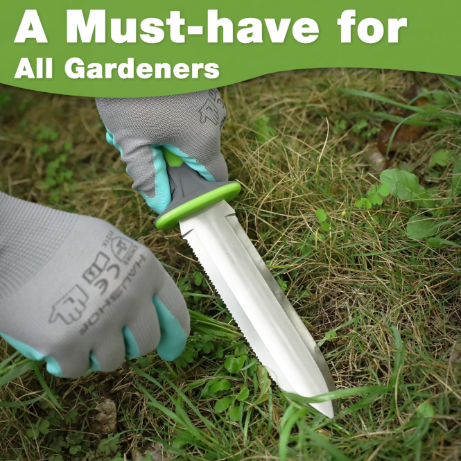 Gartenmesser mit Oxford-Scheide, Klinge aus rostfreiem Stahl mit Schneide WORKPRO V02J283 grün/rosa Werkzeug