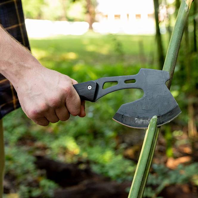 Kombiset aus Vollerl-Holzgriffaxt und feststehendem Messer mit Nylonscheide WORKPRO V02J48 nützlich Werkzeug