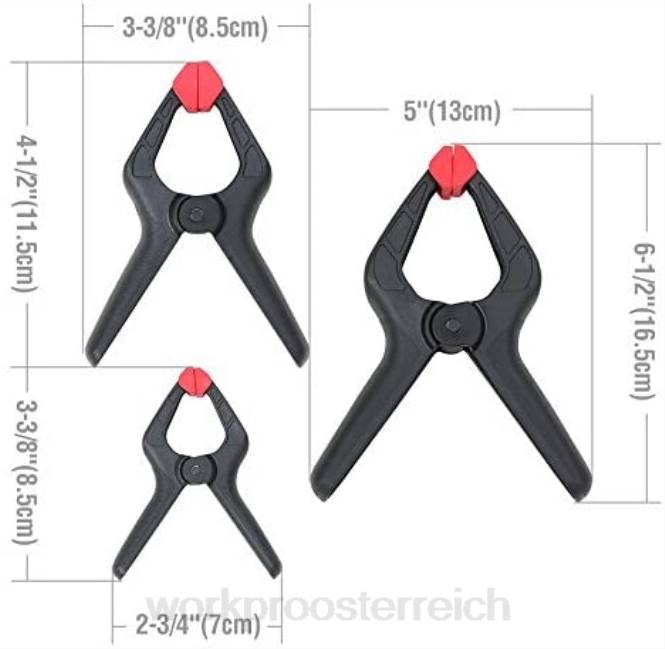 16-teiliges Nylon-Federklemmen-Set für Holzbearbeitung, Fotostudios und Heimwerkerarbeiten WORKPRO V02J125 morden Werkzeug