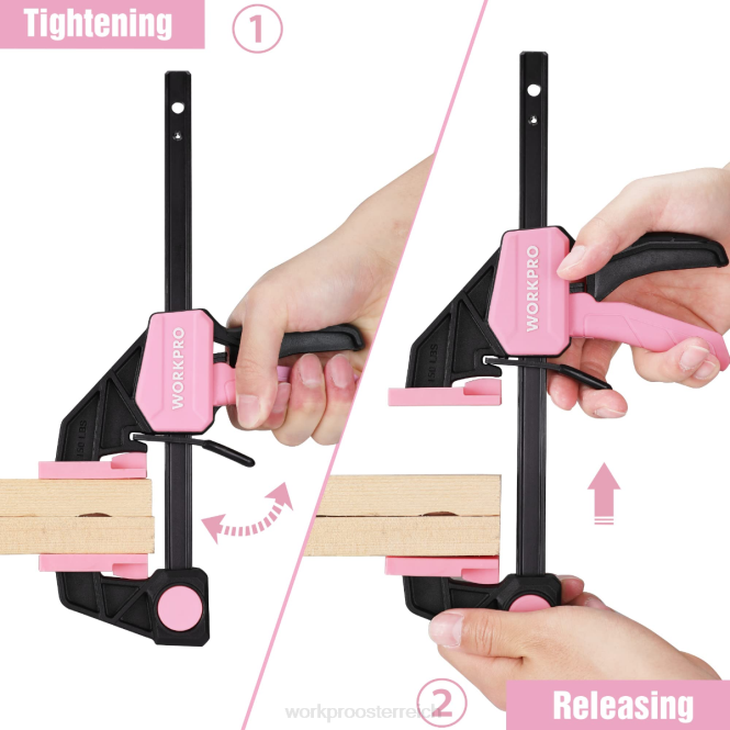 4-teiliger Mini-Einhandspanner/Spreizer für die Holzbearbeitung WORKPRO V02J120 hilfreich Werkzeug