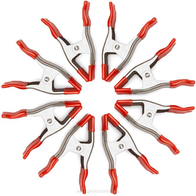 8-teiliges Metall-Federklemmen-Set aus vernickeltem Stahl, robust, 6–5/16 Zoll, für Holzbearbeitung, Camping, Fotostudios WORKPRO V02J122 neu Werkzeug