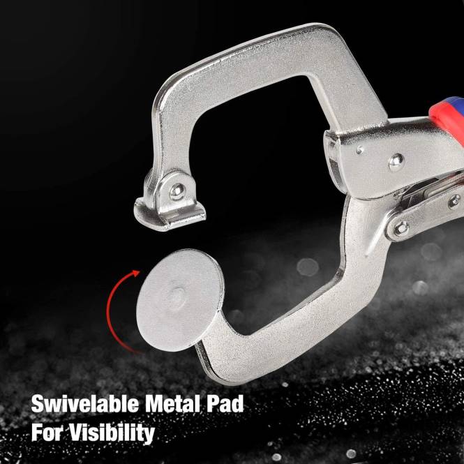 Stirnklemme, Metall-Taschenlochklemme für Holzbearbeitung und Schablonen-Taschenloch WORKPRO V02J116 morden Werkzeug