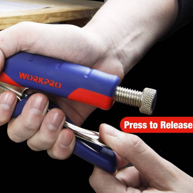 Stirnklemme, Metall-Taschenlochklemme für Holzbearbeitung und Schablonen-Taschenloch WORKPRO V02J116 morden Werkzeug